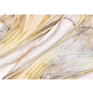 Printed Sugar Paste, Wedding Marble Golden Marble Pattern 60x41 cm, Set of 4 Pieces - Img 1