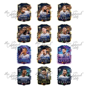 Printed Waffle FIFA Footballers Cards Model 1, 12 Decorations Ø 7 cm, A4 - Confectioner Istet