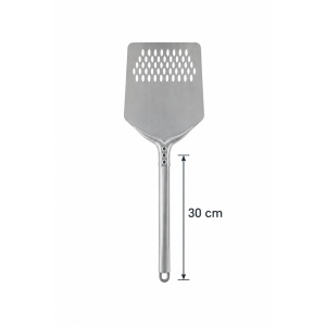 Professional Square Perforated Pizza Scoop Smart, Anodised Aluminium 33x33 cm, Handle 30 cm
