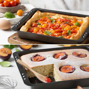 Rectangular Baking Tray 28.5 x 23 x H 4 cm, Non-stick Aluminium - Img 3