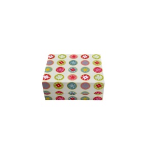Rectangular Desert Box, Cardboard Kaleidoscope Design 13.5 x 16.7 x H 9 cm - Img 2