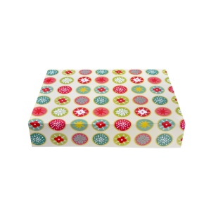 Rectangular Desert Box, Cardboard Kaleidoscope Design 34 x 24.5 x H 7 cm - Img 2