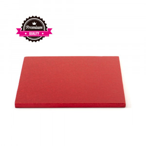 Red Square Cake Platter, 30 x 30 x H 1.2 cm