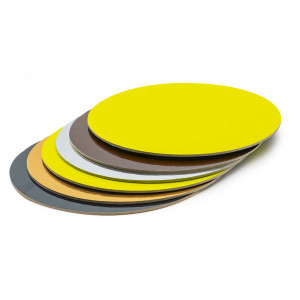 Round Cake Plate 2 Girls, Black/Gold, Ø 24 x H 0.3 cm - Img 3