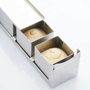 Rozsdamentes acél sütőforma New York Roll Cub, 6 x 6 x H 6 cm, térfogat 220 ml - 5 db-os készlet - Img 3