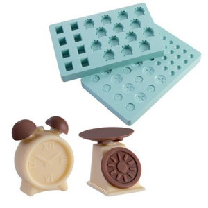 *Set of 2 Vintage Chocolate, Singing and Ceas 27,5x17,5 cm - Img 1