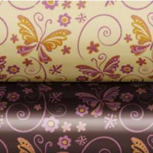 Set of 24 Chocolate Transfer Sheets 4 Designs Flowers and Butterflies 30 x 40 cm - Img 4