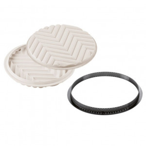 Set Tarte Grafique Ø 25 cm, 1 Microperforated Branch + Silicon Mould - Img 2