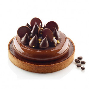 Set Tarte Ø 15 cm, 2 Microperforated Copper + Silicon mould 2 cavities - Img 2