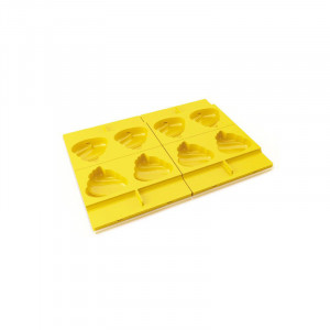 Set Tray and 4 Silicone moulds Honolulu ice-cream moulds 8 cavities, 100 ml - Img 1