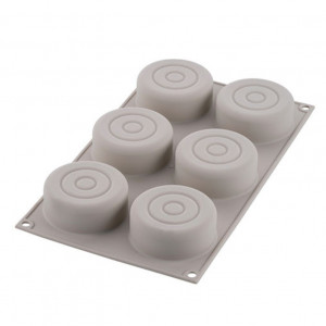 Silicon Colour mould Ø 7.3 x H 3 cm, 6 cavities x 115 ml - Img 2