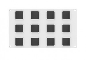 Silicon Cub 3D forma 4,5 x 4,5 x H 4,5 cm, 12 üreg x 85 ml - Img 2