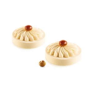 Silicon Decor Top/Insertie mould Saint Honore Ø 7.6 x H 1.6 cm, 40 ml - Img 1