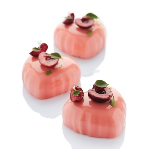 Silicon Heart Satin mould 7.6 x 7.4 x H 3.6 cm, 6 cavities, 110 ml - Img 2