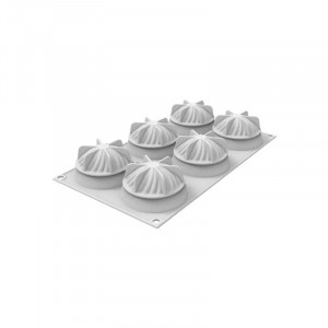 Silicon Mini Wave mould Ø 7.3 x H 4 cm, 6 cavities, 105 ml - Img 3