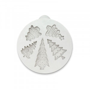 Silicon mould Christmas Brads, 2.5 - 4.5 x 2 cm, 5 Decorations - Img 4