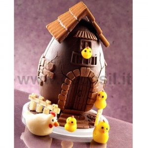 Silicon mould Medium Egg ,,Casuta de la Tara", Ø 12 x H 18.5 cm, Set of 3 pieces - Img 2