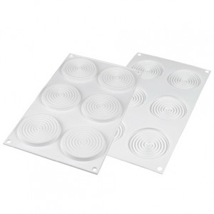 Silicon mould TOP / Tourbillon insert 28, Ø 7 x H 0.8 cm, 6 cavities - Img 2