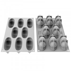 Silicon Petal mould 9.8 x 3.8 x H 4.8 cm, 8 cavities - Img 2
