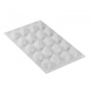 Silicon Quenelle mould 4.3 x 2.1 x h 2 cm, 20 cavities - Img 2