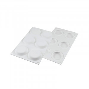 Silicon Round mould Ø 6.7 x H 1.5 cm, 6 cavities - Img 2