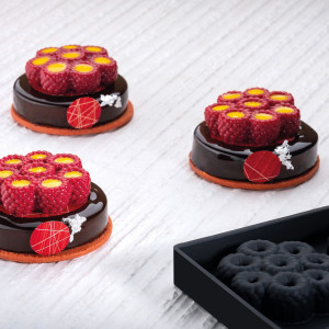 Silicon TOP Scarlet Mini Силиконова форма Ø 6,2 x H 2,1 cm, 8 кухини, 38 ml - Img 5