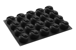 Silicon Yoga mould, Single-portion Ø 6 x h 4.2 cm, 102 ml, 20 cavities - Img 2