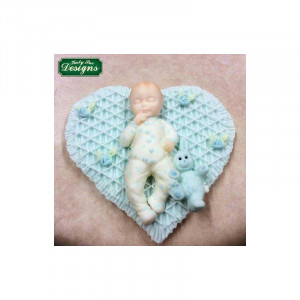 Silicone Baby Baby mould with Toy 4 x 8.5 cm - Img 2