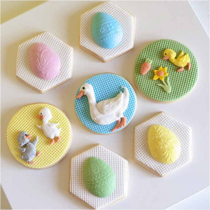 Silicone Mould Decorated Egg Paste, 3.5 x 4.8 cm, 5 Subjects - Img 4