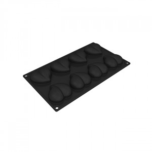 Silicone mould Gianluca Fusto Tart Tin and Heart Monoportion, 8 cavities - Img 3