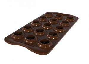 Silicone mould Praline Kiss Ø 2.8 x H 2.4 cm, 10 ml, 12 cavities (SCG57) - Img 4