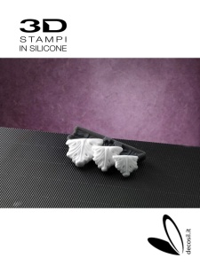 Silicone Moulding Decor Baroque Leaves, Ø 3.3 - 5 cm, 3 Subjects - Img 1