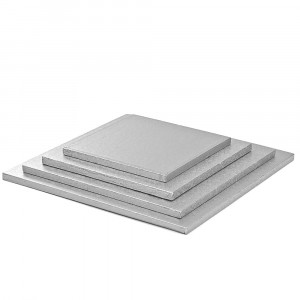 Silver Square Cake Plate, 40 x 40 x H 1.2 cm - Img 2
