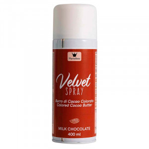 SPRAY VELVET - Хранителен оцветител за млечен шоколад без Е171, 400 ml