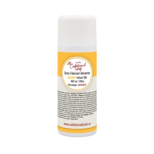 SPRAY VELVET Silk – Хранителен оцветител, жълт Pantone 136 C, 400 мл