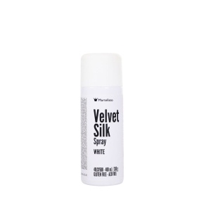 SPRAY VELVET VELVET Silk - бял хранителен оцветител, 400 ml