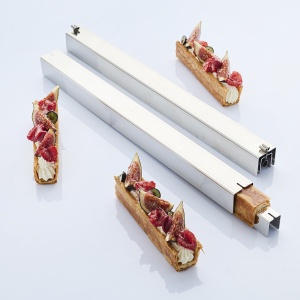 Stainless steel baking tin 39 x 3.2 x H 3.1 cm - Img 3