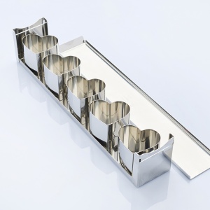 Stainless Steel Baking Tin Products Geometric Heart Pattern, 5.6 x 6.5 x H 6 cm, Vol. 154 ml - Img 2