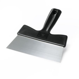 Stainless steel scraper with plastic handle, 14.5 cm blade - Img 1