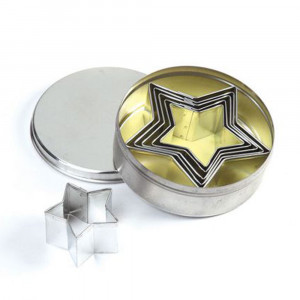 Stea - Stainless Steel Cutters Ø 4.5 - 8.5 x H 2 cm, Box 6 pcs