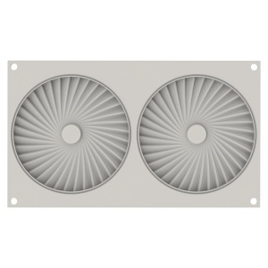 Szilikon Decor Top/Insertion forma, szoknya Ø 14 x H 1 cm, 2 üreg, 100 ml - Img 2