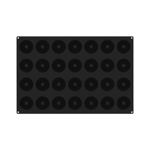 Szilikon fánk Egyadagos Ø 7 x H 3,2 cm, 28 üreg, 100 ml (SQ094) - Img 4