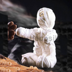 Szilikon Halloween forma - 3D múmia, Ø 6 x H 8,5 cm, 3D múmia, Ø 6 x H 8,5 cm