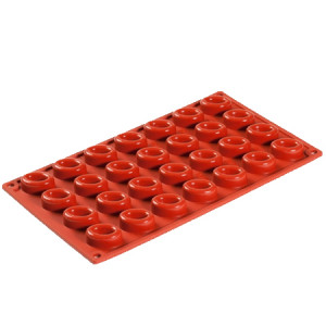 Szilikon Savarin ovális Mignon ovális Savarin forma Ø3.5xh1.35cm, 28 üreggel