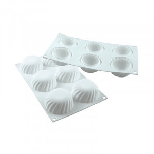 Szilikon szamuráj forma Ø 7 x h 3,5 cm, 6 üreggel - Img 2