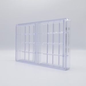Tablete Ciocolata 16.5 x 11.3 x H 2.4 cm, Matrita Policarbonat Tableta 4 x 4, 2 cavitati, 460 gr - Img 2