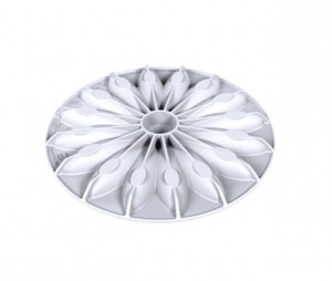 Tarte 3D Bloom Virág Ø17,3 x H 2 cm + mikroperforált ág Ø 18 x H 2,2 cm - Img 2