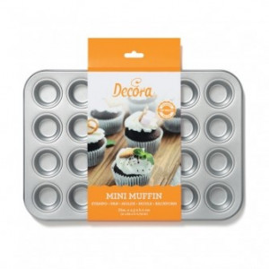 Tava Minimuffins - 24 Cavitati Baza Ø 3 x Top Ø 4.3 x H 3 cm, Metal Antiaderent - Img 5