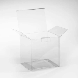 Transparent Plastic Boxes, 13 x 11 x H 13 cm, Set 20 pcs