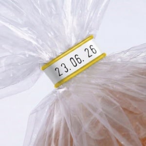 Two-tone white and yellow cable tie, 0.7 mm, pre-cut to 5 cm, 500 pieces - Img 2